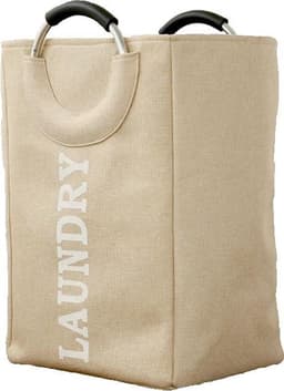 SUNMOOL Wasmand - Waszak - Laundry bag - Laundry basket - Opvouwbaar - 44Liter - Beige — thumbnail 1