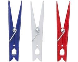 Betra grote wasknijpers / wasspelden - 36x stuks - kunststof met metalen veer - wasgoed ophangen