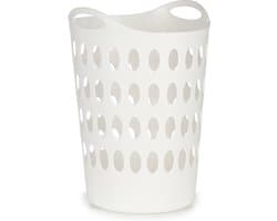 Arte R Flexibele wasmand/opbergmand - rond - wit - 50 liter - wasgoed sorteren