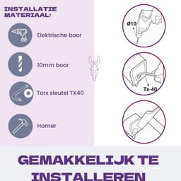 Zeer veilige diefstalbeveiliging voor ketting - motorfietsen en fietsen - wielklem grond muur — thumbnail 5