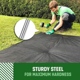 Stevige Grondankers 100 Stuks Voor Onkruidmat Tuinmat Schutting & Camping - 150 mm Lang 25 mm Breed Ø 3 mm — thumbnail 2