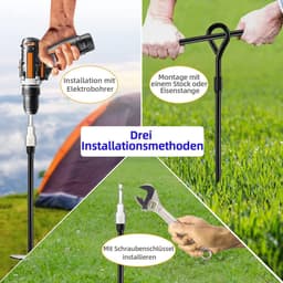 40 cm lang zware belasting grondankers voor paviljoen trampoline campingtent schommel carport met dubbele helix constructie — thumbnail 3