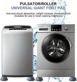 Wasmachine-voetpads, 4 stuks anti-vibratiematten, wasmachine, trillingsdemper, wasmachine, antislip rubberen voetkussens, voor wasmachines en drogers, koelkast, tafel — thumbnail 5