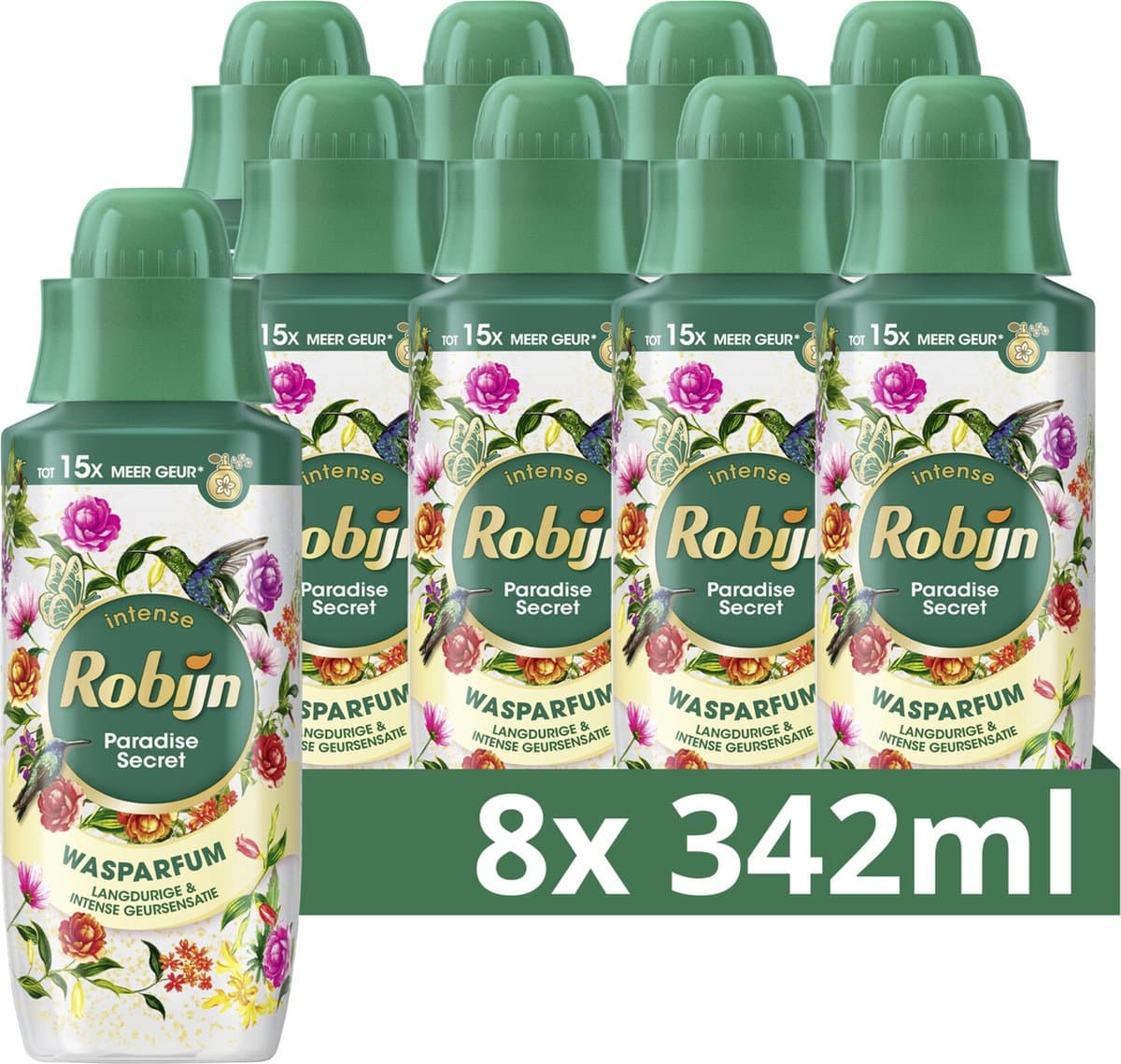 Robijn Intense Wasparfum - Paradise Secret - 8 flessen x 342 ml — afbeelding 1