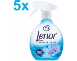 Lenor - Crease Releaser - Spring Awakening - Kreukverwijderaar - Textielvefrisser - Spray - 5x 500ml - Voordeelverpakking