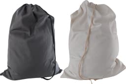 Bluvardi katoenen waszakken set van 2 stuks - XXL -natural cotton- antracit — thumbnail 1