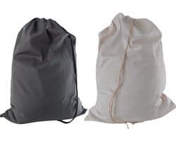 Bluvardi katoenen waszakken set van 2 stuks - XXL -natural cotton- antracit — afbeelding 1