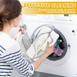 Waszak - Wasnet Voor Schoenen - Waszak Voor Schoenen - Schoenen Waszak - 39 x 19 Cm - Netje Anti-Vervorming - Delicaat Wasgoed - Schoen Wassen - Schoenenwaszak - Wasgoed - Wasmachine - Schoenen / Sneakers - Met Rits En Hangende Ring - Herbruikbaar — thumbnail 3