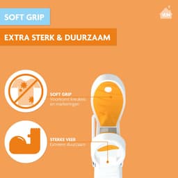 LaundrySpecialist Wasknijpers soft grip - Wit/multicolor - 20 stuks - extra lang en stevig - wasknijpers plastic - wasknijpers kunststof - gekleurde knijpers - Made in EU — thumbnail 5