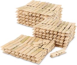 400 stuks kleine houten wasknijpers - duurzaam - natuurlijk hout - klemmen - 6 cm - 12 x 60 mm — thumbnail 1