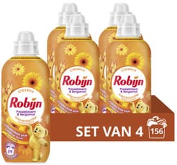 Robijn - Wasverzachter - Passiebloem & Bergamot - 4 flessen - 156 wasbeurten - Voordeelverpakking — thumbnail 1