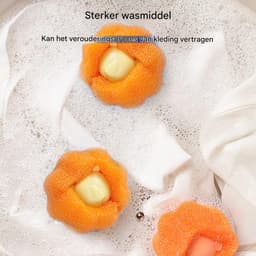 6-stuks wasbal - droogtrommelbal - herbruikbaar - wasmiddel voor dierenharen - wasmiddel voor ontharing - kleding anti-klitten adsorptie ontharingsbal - geschikt voor kleding, honden, katten en huisdieren - oranje — thumbnail 3