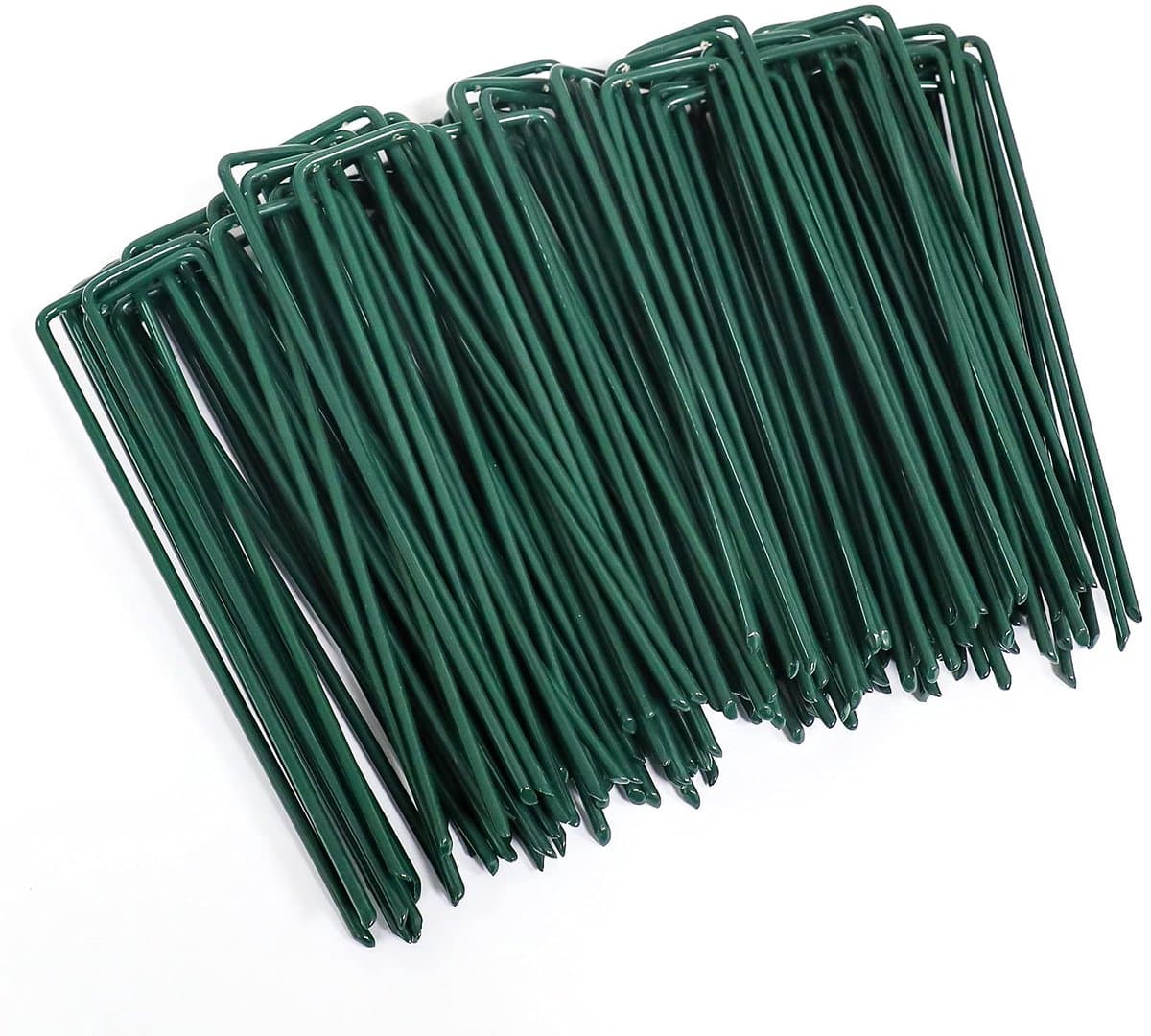 Ibenzoa® Verzinkte Groene U-vormige Grondankers voor Tuin- en Buitenprojecten, 100 Stuks — afbeelding 1