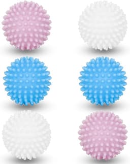 Famanu 6 stuks wasmachine droger bal, wasbal voor wasmachine, droger ballen voor wasdroger, herbruikbaar, voor het reinigen van huiskleding — thumbnail 1