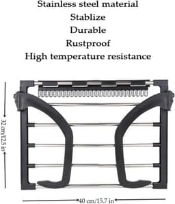 Droogrek voor Radiator, Kleding Droogrek, Opvouwbaar Droogrek voor Balkon, Hangen voor Radiator en Balkon, Klein — thumbnail 2