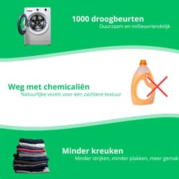 Drogerballen XL – 6 Stuks – Wasdrogerballen – Droogballen – Wasbol – Wasballen – Wasverzachter – 100% schapenwol – Herbruikbaar – Versnelt & Verzacht Was — thumbnail 3
