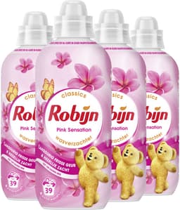 Robijn - Wasverzachter - Pink Sensation - 4 flessen - 156 wasbeurten - Voordeelverpakking — thumbnail 2