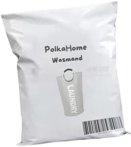 PolkaHome Extra Grote Wasmand, Opvouwbare Wastrommel, Staande Kledingopbergbak met Gevoerde Handvatten, Stevig Standaard wassorteerder, Makkelijk Op te Bergen, Inklapbare wasmanden — thumbnail 4