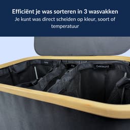 a sunny day Wasmand 3 Vakken - Wasmand met Deksel - Wasmand Zwart — thumbnail 5