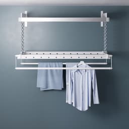 Foxydry 160 cm elektrische droogrek voor wandmontage met verwarming - 160 X 53 X 25 cm — thumbnail 2