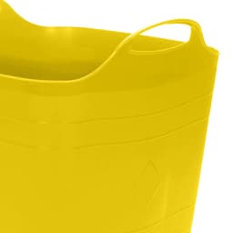 Excellent Houseware Flexibele emmer - geel - 15 liter - kunststof - vierkant - 30 x 29 cm — thumbnail 2