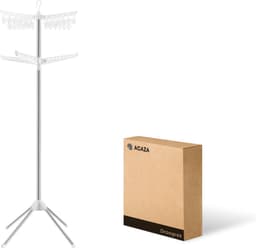 ACAZA Wasrek - Droogrek - Wasrek inklapbaar - 186 cm hoog - 360° Draaibare armen - 27 Haken + 24 clips - Max 16 kg Draagvermogen — thumbnail 5