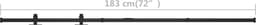 vidaXL - Ophangset - voor - minischuifdeur - 152 - cm - koolstofstaal — thumbnail 1