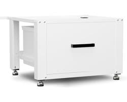Bodo® - Wasmachine Verhoger - Kast - Ombouw met Lade - Wit - 61x58x44-48cm — afbeelding 1