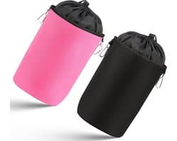 Goodivery ® Handige Set van 2 Opbergtassen voor Waslijn Klemmen met Sluitkoord en Ophanghaken, Geschikt voor Binnen en Buiten