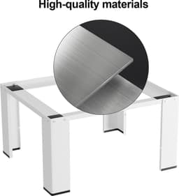 Wasmachine Verhoger - Wasmachine opbouwmeubel - Tot 100kg - Wasmachine Kast - Wasmachine Sokkel Universeel Wit — thumbnail 2