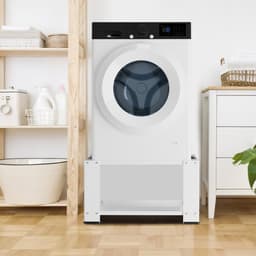 Wasmachine Verhoger - Wasmachine opbouwmeubel - Tot 150kg - Wasmachine Kast - Wasmachine Sokkel Universeel Wit — thumbnail 4