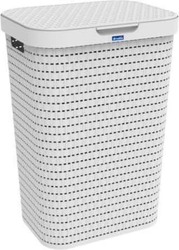 Rotho COUNTRY - Wasmand met Deksel - 55L - wit — thumbnail 5