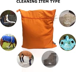 Waszak wassen hond paar haar was tapijt blad laarzen oranje — thumbnail 3