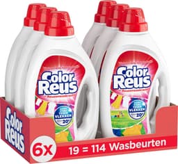 Color Reus Gel - Vloeibaar Wasmiddel - Gekleurde Was - Voordeelverpakking - 6 x 19 Wasbeurten — thumbnail 1