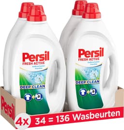 Persil Deep Clean Fresh Breeze - Vloeibaar Wasmiddel - Voordeelverpakking - 4 x 34 Wasbeurten — thumbnail 1