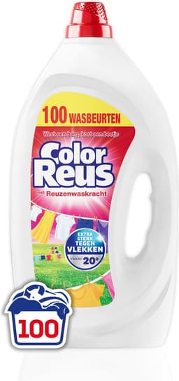 Color Reus Gel - Vloeibaar Wasmiddel - Gekleurde Was - Grootverpakking - 100 Wasbeurten — thumbnail 4
