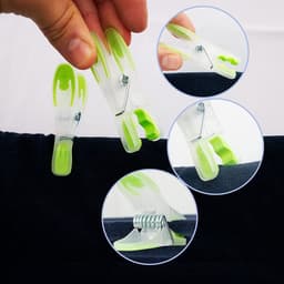 Wasknijpers, krant, set van 50 wasknijpers, wasknijpers van stevig plastic met softgrip gedeelte, plastic poot voor waslijn, droogmolen of wasrek, plastic wasknijpers — thumbnail 3