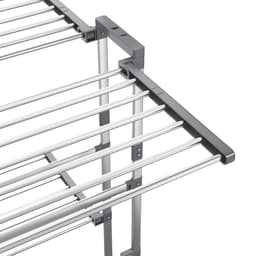 vidaXL - Droogrek - 2-laags - met - wieltjes - 60x70x106 - cm - zilverkleurig — thumbnail 5