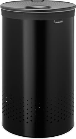 Brabantia Wasmand - met Deksel - 60 l - Matt Black / Dark Grey — thumbnail 1