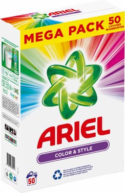 3x Ariel Waspoeder Kleur 50 wasbeurten 3 kg — thumbnail 4