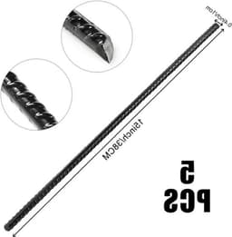 Zware Grondankers voor Tuin en Camping - 12 Inch Stalen Tentpalen, Poortsteunen en Plantsteunen met Zwarte Poedercoating — thumbnail 2