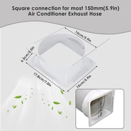 Dailygoods - Afvoerslangadapter - Verbinding voor airconditioning - Wit - Airco afvoerslang koppeling - Geschikt voor 150 mm slang - Verbindingsstuk v... — thumbnail 2