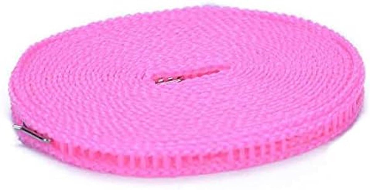 Nylon Waslijnen - Droogtouw Kleding - Kleding Drogen - Winddicht Hekontwerp - Tot 10 Meter - Roze — afbeelding 1
