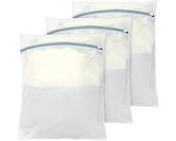 3-delige Waszak Set, 40x50cm Mesh Waszak met Rits voor Sweaters, Jassen en Reisorganisatie
