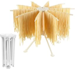 Dailygoods- Pastadroger - Opvouwbaar Droogrek - 10 Uittrekbare Sporten - Maximaal 2 kg Pasta - Geïntegreerde Transportstaaf - Eenvoudig Verse Pasta Maken — thumbnail 1