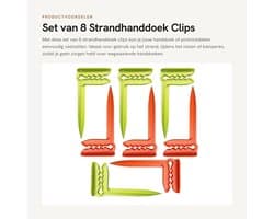 Dailygoods- Handdoekhouder Duurzaam - Handdoekklemmen - Stranddoekclips - Ideaal voor Kamperen - Herbruikbaar - Voor Strand en Picknick - Strandclips
