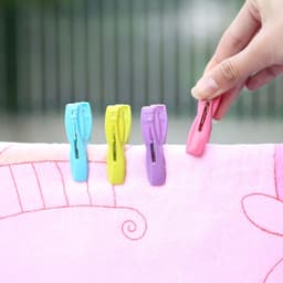 Wasknijpers - Winddichte wasknijpers van kunststof voor buiten met opbergmand - Geschikt voor lakens, ondergoed en sokken - 30 stuks — thumbnail 3