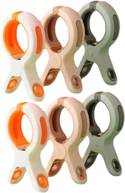 Plastic Wasknijpers - Ophangclips Kleding - Kleding Drogen Buiten - Dubbele Clip Ontwerp - 6 Stuks - Willekeurige Kleur — thumbnail 1