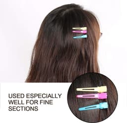 Haarspelden Set - Styling Clips - Haar Verven Knippen - Dubbel Scharnier Ontwerp - 60 Stuks - Kleurrijk — thumbnail 3
