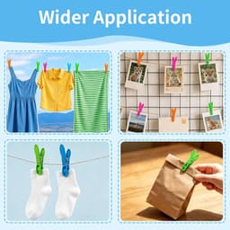 Wasknijpers Set - Kledingklemmen Mand - Kleding Drogen - Spoorloos Winddicht - 48 Stuks - Multicolor — thumbnail 4